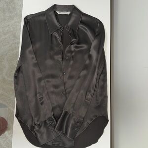 Zara Mocha Satin Shirt